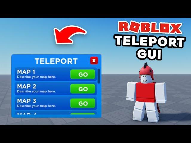 How To Make Teleport GUI (Roblox Studio) - Tutorial