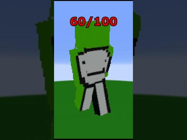 Minecraft: BIGGEST DREAM PIXEL ART CREATIONS  #shorts