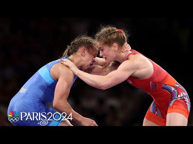 USA's Amit Elor CEDES NOTHING to Wiktoria Choluj in wrestling QF | Paris Olympics | NBC Sports