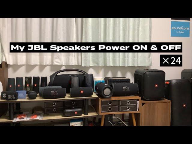 I turned on and off all the JBL speakers I have.