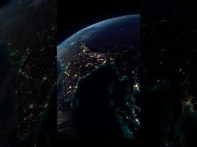 How Earth looks from space  India Day to Night from Space #shorts #space #earth #interstellar