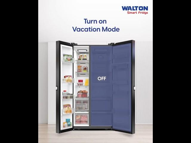 Vacation Mode with Walton Side by side Refrigerator। Walton Smart Fridge। WaltonPlazaBd।