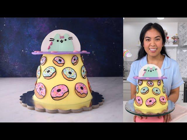 How to Make a Pusheen UFO Cake: Tapered Cake Tutorial