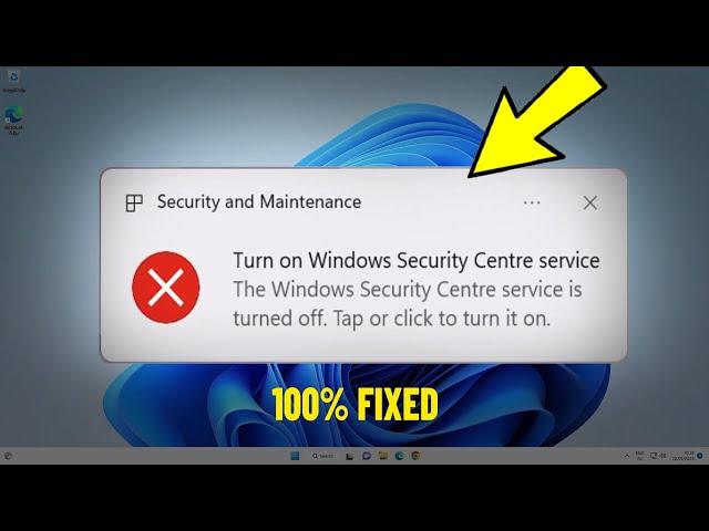 Fix Windows Security Center Service is Turned off or missing in Windows 11 / 10 % Solved  2024