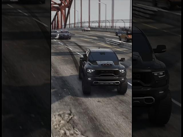 Ram TRX MAKE 2 Cops Crash During chase on Bridge!!!!