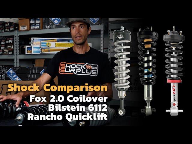 Coilover Comparison: #Fox 2.0 vs #bilstein 6112 vs #rancho Quicklift