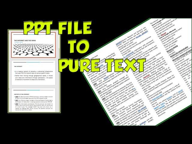 How to convert PPT file to Word txt