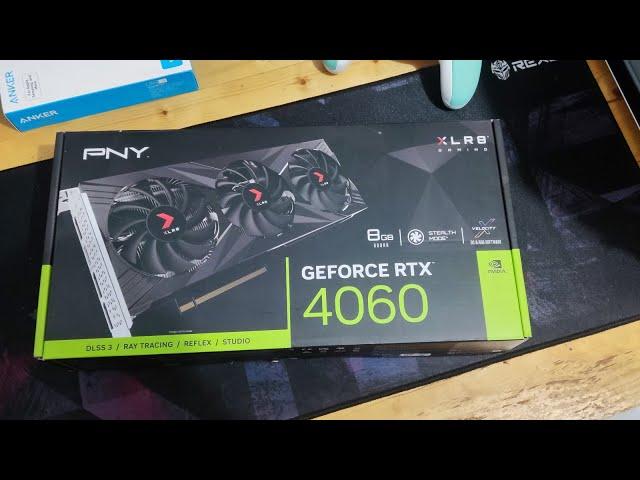 Unboxing PNY GeForce RTX™ 4060 8GB XLR8 RGB Triple Fan