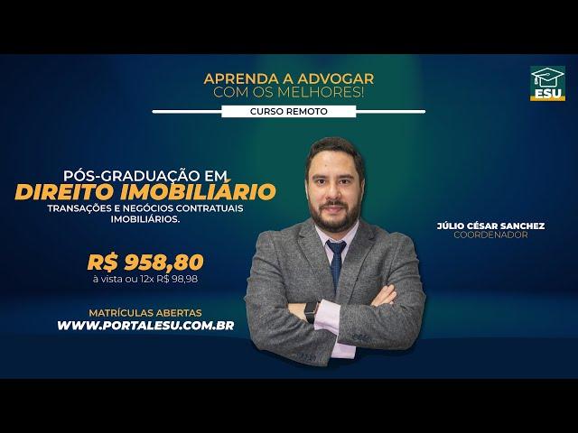 PLANTÃO DE DÚVIDAS  E OFICINA DE PRÁTICA - PÓS GRADUAÇÃO DIREITO IMOBILIÁRIO.