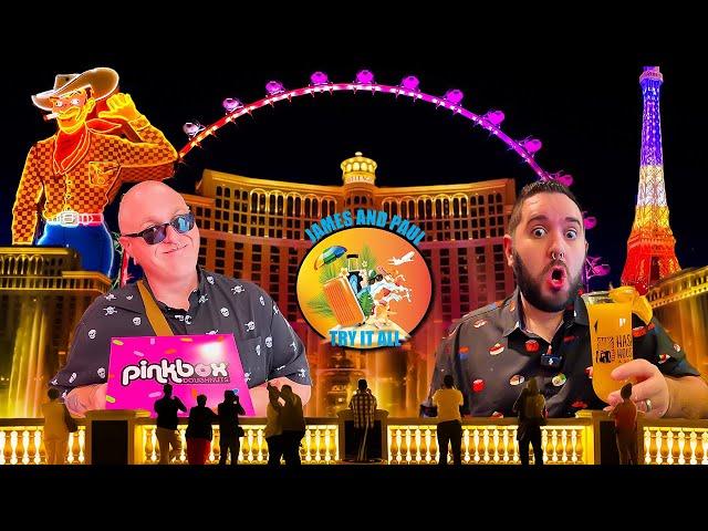 James and Paul Try it All: Our First Ever Livestream On The Strip!