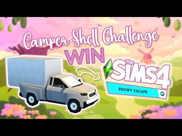 I built a CAMPER Shell challenge! Enter and win The Sims 4 Snowy Escape!