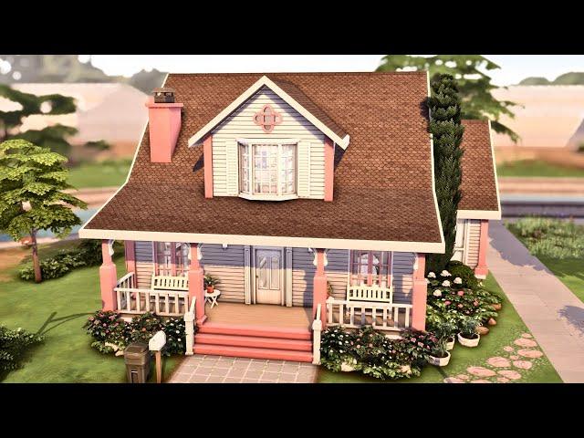 BASE GAME Pink House  The Sims 4 Speed Build | No CC