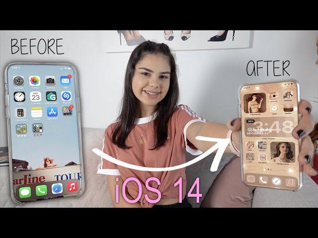 Customizing iPhone Home Screen with iOS 14 + New Features | Grace's Room