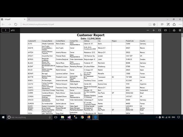 C# Tutorial - Print DataGridView with Header & Footer Landscape | FoxLearn