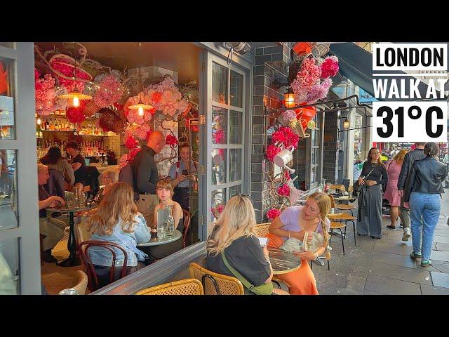 London’s Sizzling Summer: 31°C Heatwave Walk in Central London | 4K HDR Tour 2024