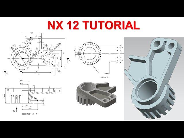 NX 12 Tutorial #54 | 3D Model Basic Beginners