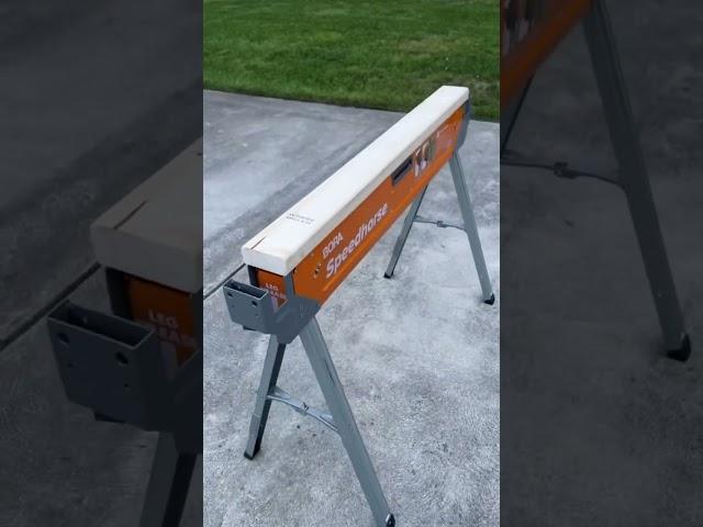 Dan the Carpenter showcasing the BORA Speedhorses, available at Lowe's! #diy #tools #sawhorse
