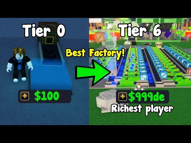 I Built The Best Tier 6 Factory In Factory Simulator Roblox! Richest Player