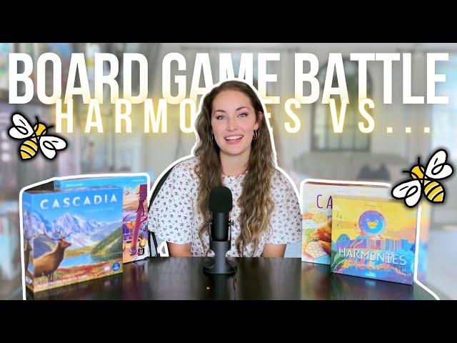 Board Game BATTLE!!! : Harmonies ... VS Cascadia VS Calico VS Aqua VS Akropolis