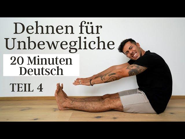 DEHNEN FÜR UNBEWEGLICHE Teil 4 - 20 Minuten Yoga Routine für steife Anfänger & Männer