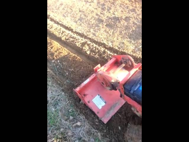 Rototiller attachment on gravely