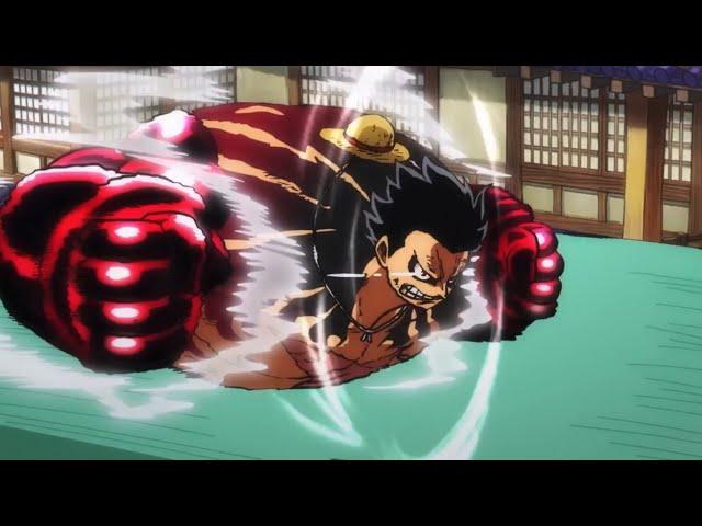 One Piece | Episode 1001, Gear 4th “Boundman” Luffy rooftop Animation 