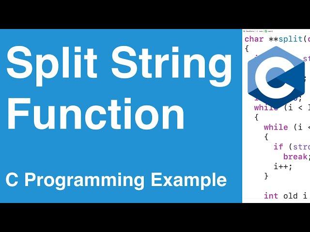 Split Strings Function | C Programming Example