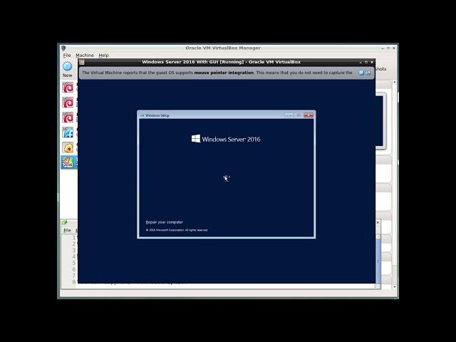 How to Install Windows Server 2016 in VirtualBox