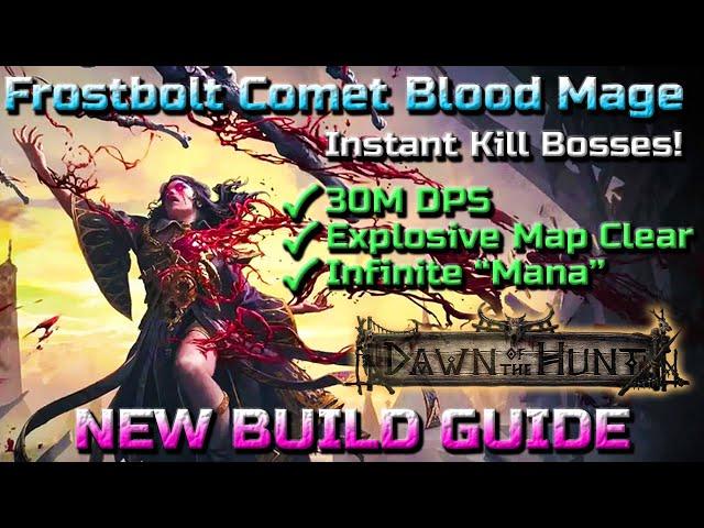 COMET IS BACK! New Frostbolt Comet Blood Mage Endgame Build Guide - Path of Exile 2 (Patch 0.2)
