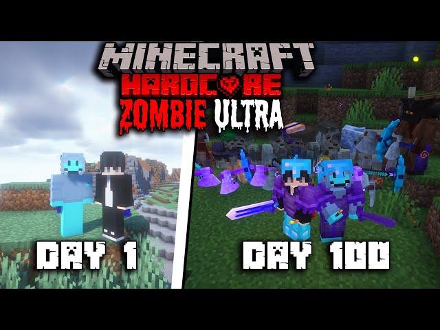 MÌNH CÙNG BIG SHARK SINH TỒN 100 NGÀY TRONG MINECRAFT ZOMBIE ULTRA SIÊU KHÓ!!!