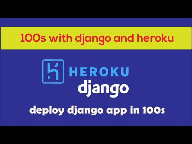 learn to deploy django app in 100s | Heroku deployment | Python Django Web Framework