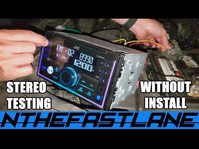 How To Test A Car Stereo Unit Without Having To Install It In The Dashboard