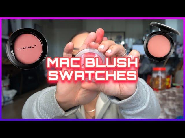 SWATCHING ALL MY MAC BLUSHES #maccosmetics #blush #swatches