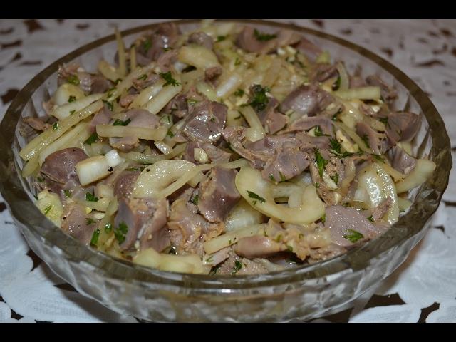 Маринованные куриные желудки.Вкусная закуска.