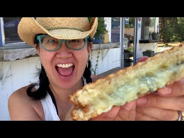 Zeene Eatz & Rates Gourmet Grilled Blue Cheese Sandwich @ Award Winning Rogue Creamery in Oregon