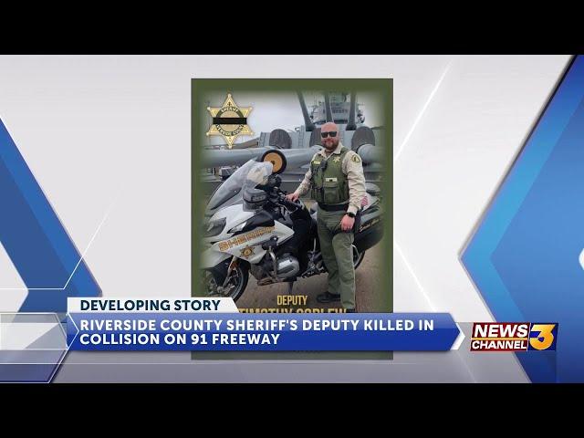 Riverside County Sheriff’s motorcycle deputy killed in crash