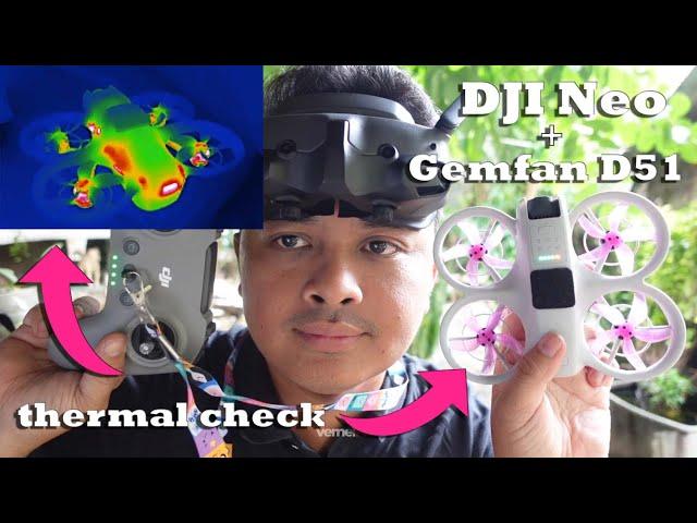 DJI Neo with Gemfan D51-5 Props | Checking the Thermals before and after flight