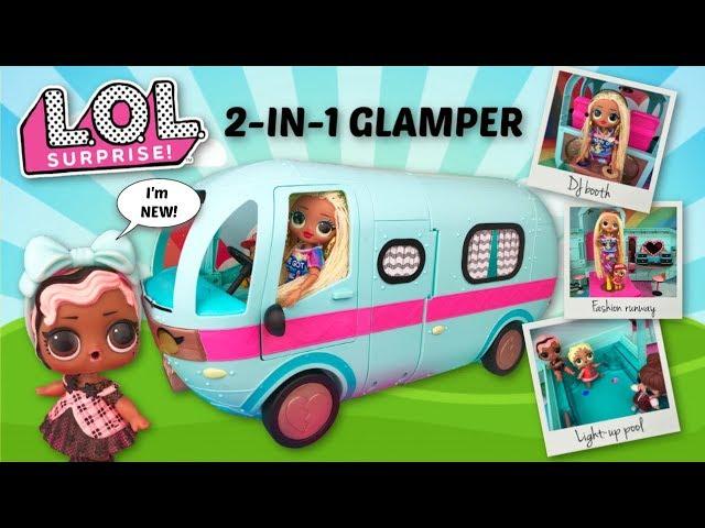 NEW LOL SURPRISE 2 in 1 GLAMPER camper van with OMG fashion doll