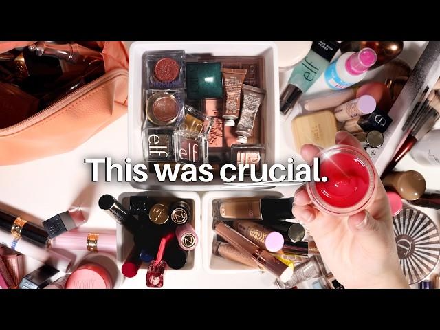 DECLUTTER and Organize my makeup with me 2024