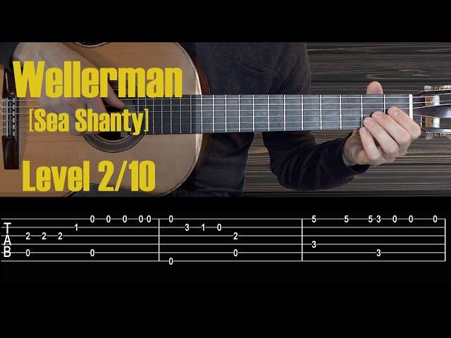 Wellerman-Sea Shanty. Fingerstyle Guitar Tutorial. Free Tabs/Sheet