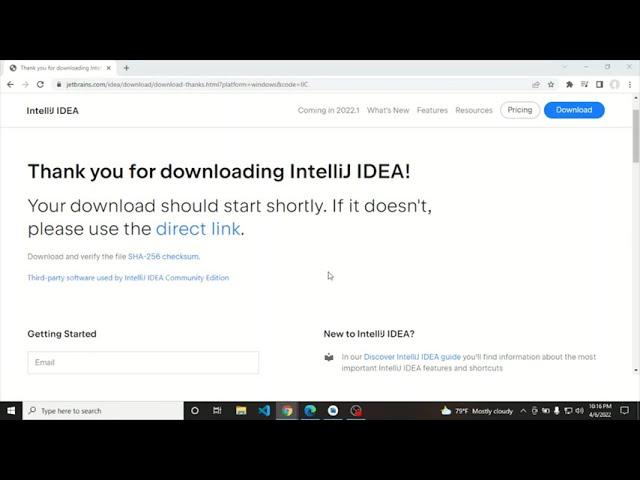 How to Install IntelliJ IDEA on windows 10?