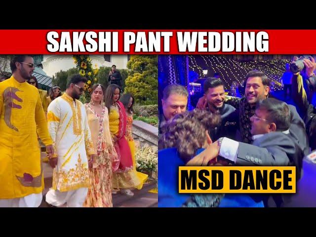 Rishabh Pant Sister Wedding - MS DHONI DANCING - Sakshi Pant