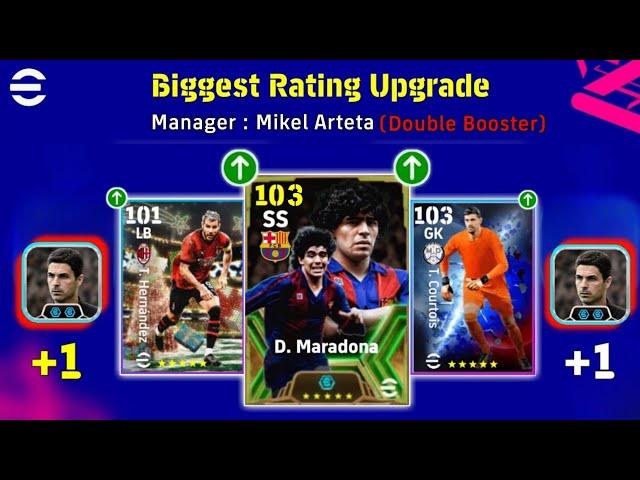 Biggest Ratings Upgrade With Manager Mikel Arteta In eFootball 2025 Mobile