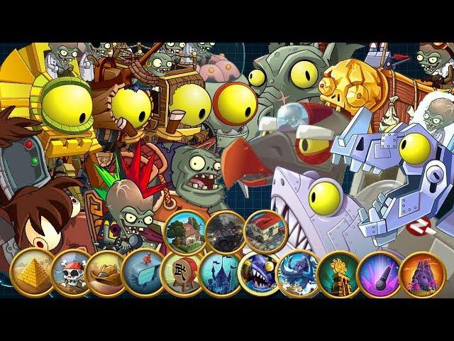 Plants vs. Zombies 2 - All Boss Battles (includes Chinese ver. exclusives) - 60 FPS