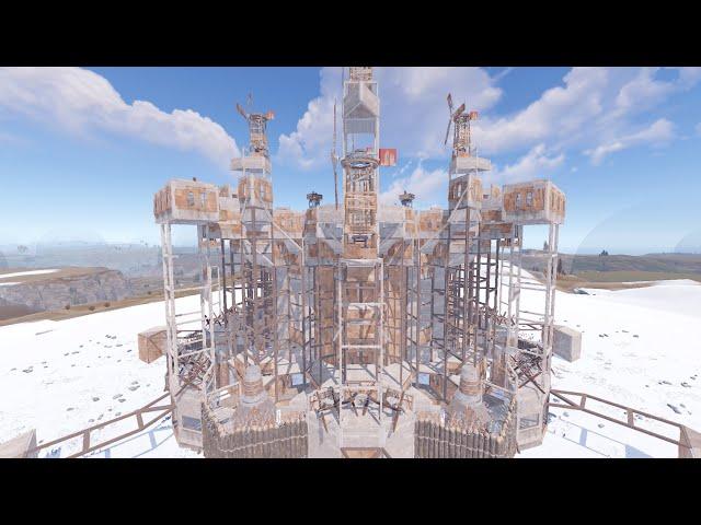 The Angel • POWERFUL 5X5 • Mountain Roof • Open Core • 8-12 Man Rust Clan Base