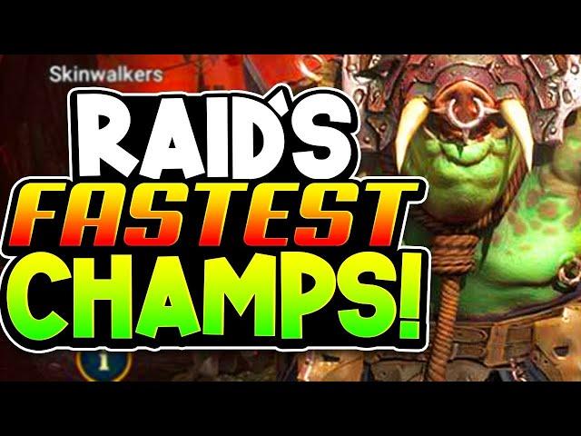 RAID'S TOP 5 FASTEST EPIC CHAMPS! You Might Be Surprised!