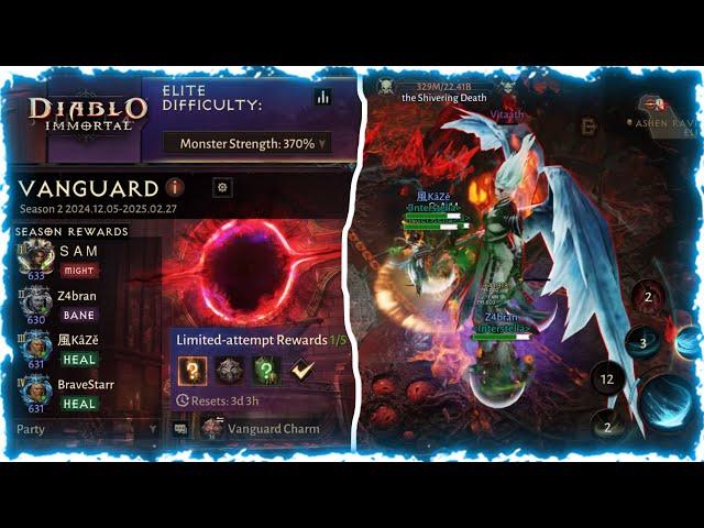 Vanguard Season 2 Level Elite Difficulty 6 Monster Strength 370% - Diablo Immortal