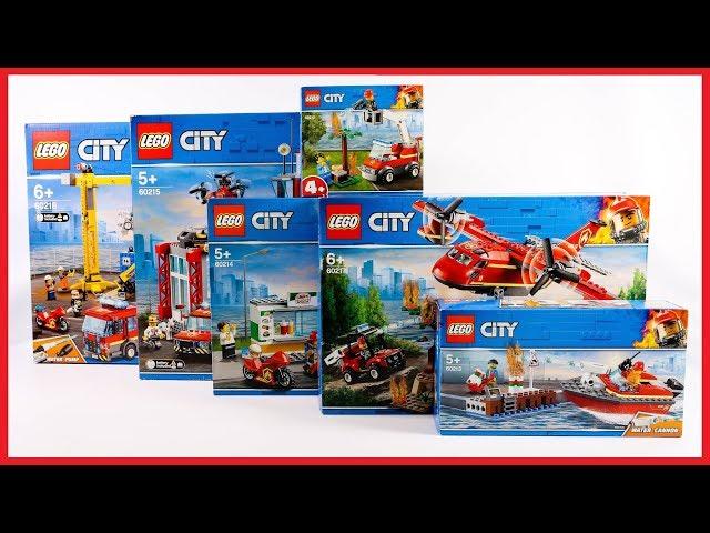 ALL LEGO CITY FIRE BRIGADE 2019 COMPILATION/COLLECTION SPEED BUILD