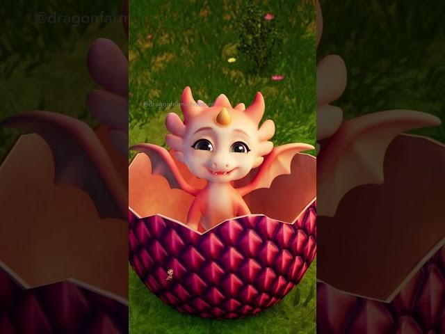 Nino the Pink Dragon |It's too thrilling. #dragonfarmadventure #pinkdragon #animals #drama #pain