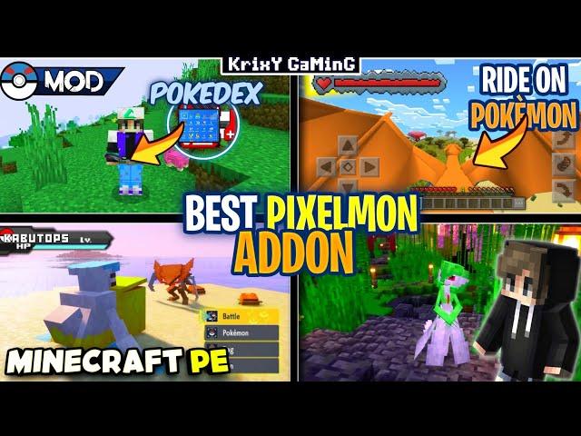 REAL POKEMON MOD FOR MCPE/MCBE | BEST PIXELMON MOD FOR MINECRAFT PE [ BEDROCK ] | 2024 !